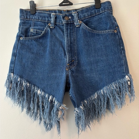 Levi's Pants - 60's-80's Vintage Boho Western Denim Levis Orange Tab 30/34 Mom Shorts XS Small